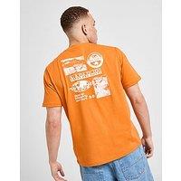 Napapijri Grid Back T-Shirt - Orange - Mens