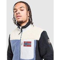 Napapijri Borg Full Zip Fleece - Brown - Mens