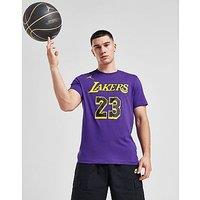 Jordan NBA LA Lakers James #23 Statement T-Shirt - Purple - Mens