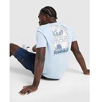 Napapijri Bollo Back Box Graphic T-Shirt - Blue - Mens