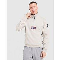 Napapijri Bastien 1/2 Zip Sweatshirt - Brown - Mens