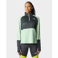 The North Face 1/4 Zip Running Fleece - Green - Womens