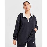 Nike Essential Oversized Polo Shirt - Black - Womens