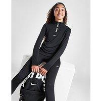 Nike Girls 1/2 Zip Sports Top Junior - Black