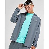 New Balance Full Zip Woven Hooded Track Top - Grey - Mens