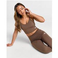 New Balance Logo Sports Bra - Brown - Womens