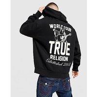 True Religion Badge Hoodie - Black - Mens