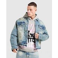 Smoke Rise Oversized Denim Jacket - Blue - Mens