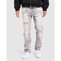 Smoke Rise Straight Heavy Whisker Jeans - Grey - Mens