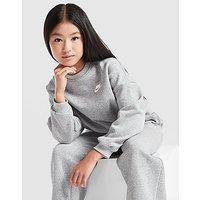 Nike Girls' Club Fleece Crop Crew Sweatshirt Junior - Grey