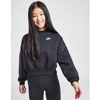 Nike Girls' Club Crop Crew Sweatshirt Junior - Black