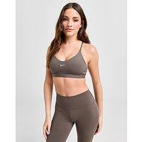 Nike Training Graphic Swoosh Sports Bra - Brown - Womens