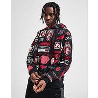 Jordan All Over Print Hoodie - Black - Mens