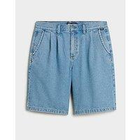 Vans Authentic Chino Pleated Denim Shorts - Blue - Mens