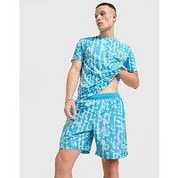 Under Armour Launch All Over Print Shorts - Blue - Mens