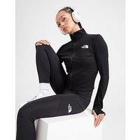 The North Face Rib Long Sleeve Full Zip Top - Black - Womens