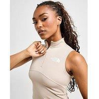 The North Face Rib Panel Zip Top - brown - Womens