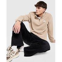 The North Face M Glacier Fleece 1/4 Zip Jacket - Brown - Mens