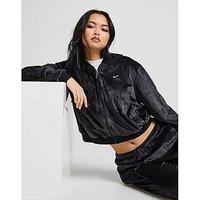 Nike Chill Knit Velour Full Zip Hoodie - Black - Womens