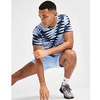 New Balance Stripe All Over Print T-Shirt - Blue - Mens