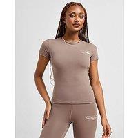 New Balance Script Slim T-Shirt - Brown - Womens
