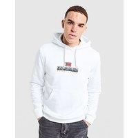 Napapijri Bory Logo Hoodie - White - Mens