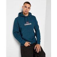 Napapijri Bory Logo Hoodie - Blue - Mens