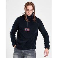 Napapijri Tev Polar 1/2 Zip Sweatshirt - Black - Mens