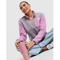 The North Face Yumori 1/4 Zip Fleece Top - Grey - Womens