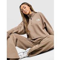 The North Face Gaspra 1/4 Zip Sweatshirt - Brown - Womens