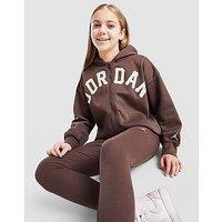 Jordan Girls' Icon Oversized Full Zip Hoodie Junior - Brown - Kids