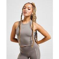Nike Training Swoosh Crop Tank Top - Brown - Womens