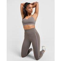 Nike Training Graphic Swoosh Sports Bra - Brown - Womens
