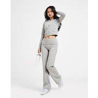 Nike Essential Fold-Over Flare Pants - Grey - Womens