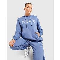 Nike Graphic Oversized Hoodie - Blue - Womens