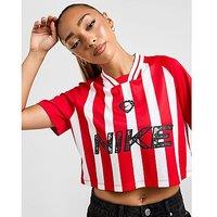 Nike Stripe Crop Football Shirt - red - Womens