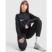 Nike Girls' Swoosh 1/2 Zip Top Junior - Black