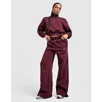 Nike Phoenix Fleece Wide Leg Joggers - Red - Womens