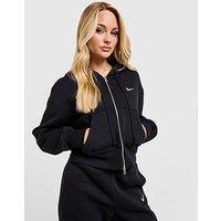 Nike Phoenix Crop Full Zip Hoodie - Black - Womens