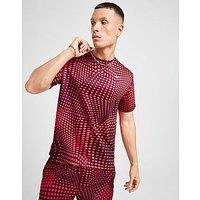 Nike Miler All Over Print T-Shirt - Red - Mens
