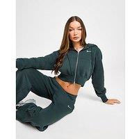 Nike Phoenix Crop Full Zip Hoodie - Green - Womens