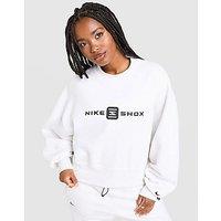 Nike Shox Crop Crew Sweatshirt - Grey - Womens