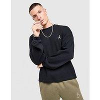 Jordan Waffle Long Sleeve T-Shirt - Black - Mens