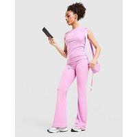 Nike Chill Ribbed Flare Leggings - Pink - Womens