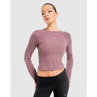Nike Chill Rib Long Sleeve Top - Brown - Womens