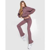 Nike Chill Ribbed Flare Leggings - Brown - Womens
