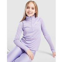 Under Armour Girls' Long Sleeve Wordmark Top Junior - Purple - Kids