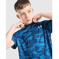 Under Armour Camo All Over Print T-Shirt Junior - Blue - Kids