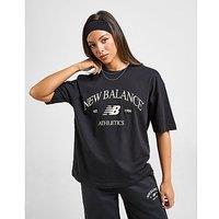 New Balance Athletics Boyfriend T-Shirt - Black - Womens