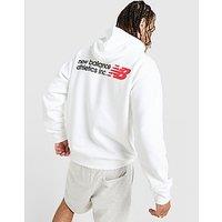 New Balance Back Logo Hoodie - White - Mens